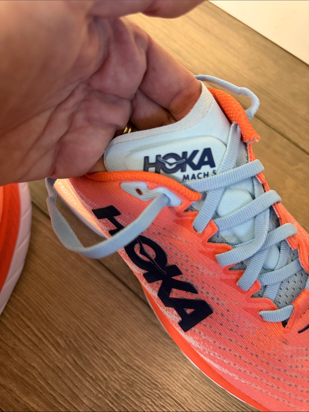 Hoka Mach 5 Women's Running Shoes Camellia Peach Parfait Workout size 8B - Picture 8 of 10